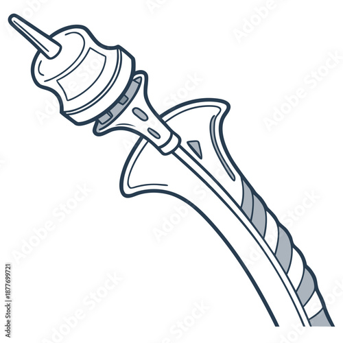 Medical Implant Material Illustration with Smooth Organic Shapes, Biocompatible Technology for Healthcare and Prosthetics