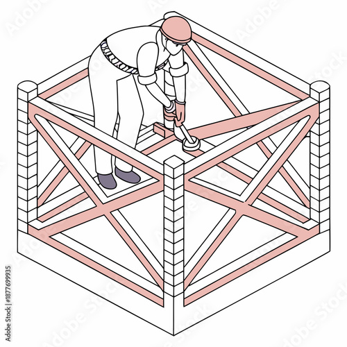 Structural bonding material concept showing joined components with high-strength adhesive interface for industrial assembly