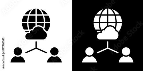 Website  Icon Set White Glyph Style Collection