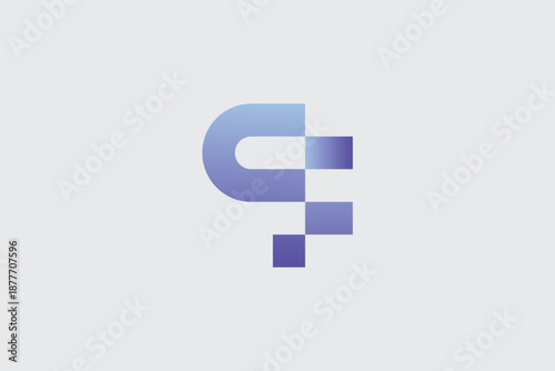 Fotografie letter cf logo icon vector design with modern minimalist style and professional branding concept