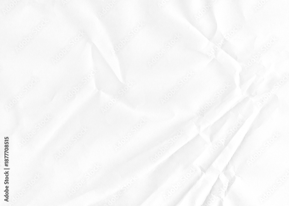 Obraz premium A high-resolution white paper texture with subtle creases and grain, ideal as a clean background for design, typography, mockups, or minimalist layouts