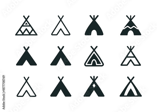 Cultural Heritage Logos. Cultural heritage tours and indigenous experiences. Icon set. Set Logo of cultural heritage tours and indigenous