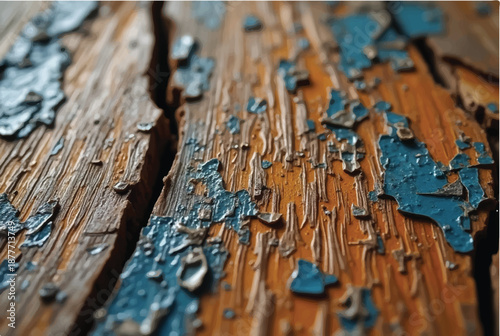 Old wooden background. Weathered old wooden surface with cracks. Old wood background. Wood texture.