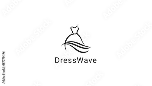 Dress Wave Logo Design Element.