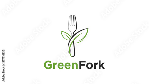 Green Fork Logo with Leafy Design.