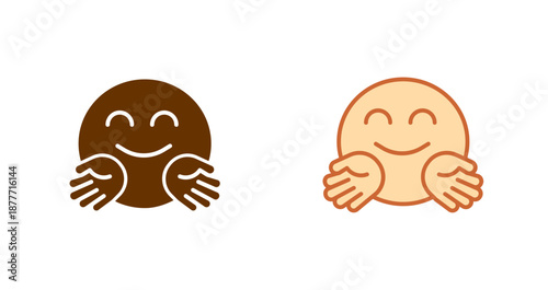 Hugging Face Icon Design