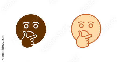 Thinking Face Icon Design