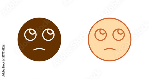 Face with Rolling Eyes Icon Design