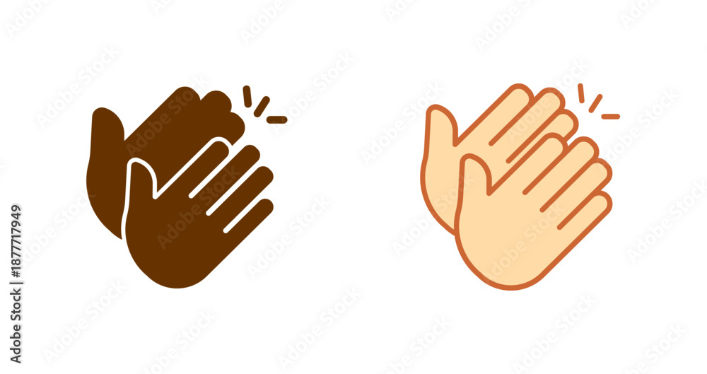 Obraz premium Clapping Hands Icon Design