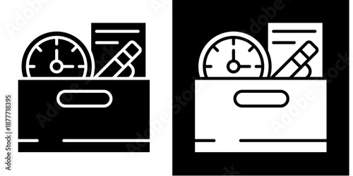 Belongings  Icon Set White Style Collection