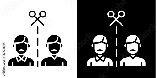 Cut  Icon Set White Style Collection