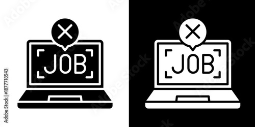 Job  Icon Set White Style Collection