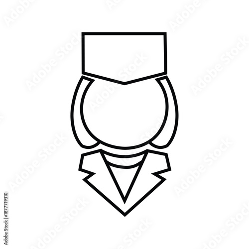 Air hostess female icon vector