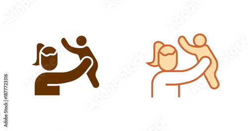 Mother and Son Icon Design