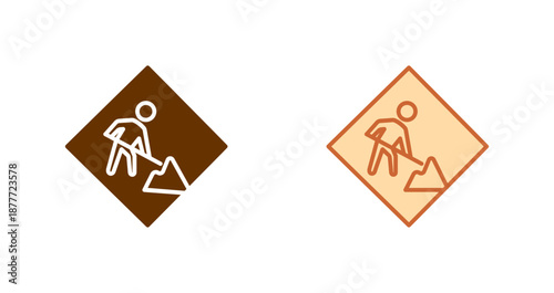 Construction Sign Icon Design