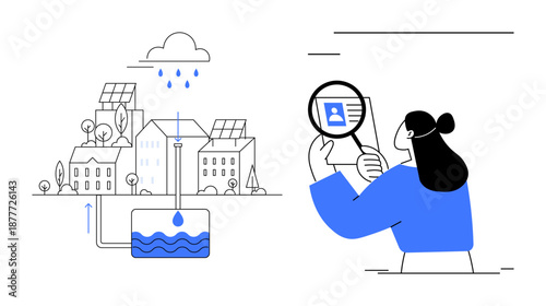 Water management. Water management combining sustainable urban systems with renewable collection technology. Water management essential for eco-friendly living and resource conservation