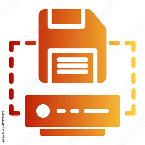 Backup Recover Archive Storage Icon from Network and Database Icon Collection (Glyph Gradient style)