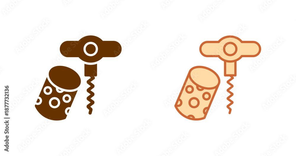 Fototapeta premium Wine Cork Icon Design