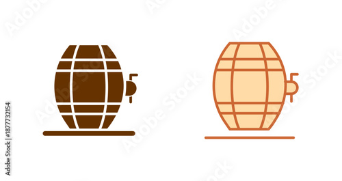 Wine Barrel Rack Icon Design