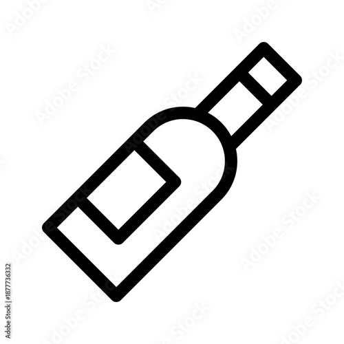 Elegant wine bottle icon set for winery branding, beverage menus, alcohol labels and UI design