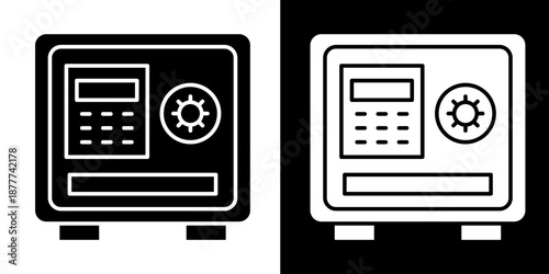 Strongbox Icon Set White Glyph Style Collection