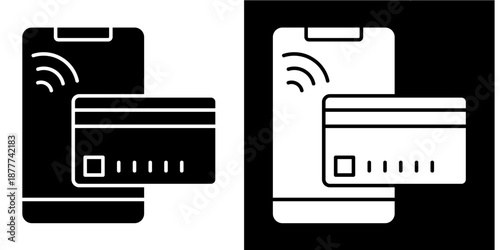 Payment Icon Set White Glyph Style Collection