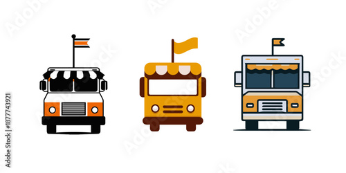 Colorful food trucks showcase diverse street food options