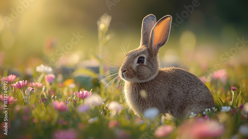 rabbit and grass filed