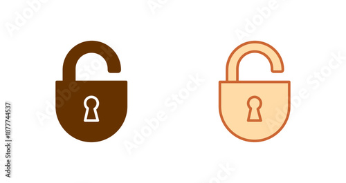 Open Lock Icon Design