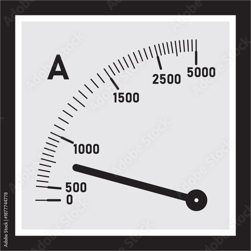 analog ampere measure instrument panel