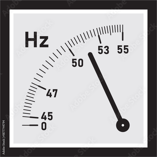 analog frequency measure instrument panel
