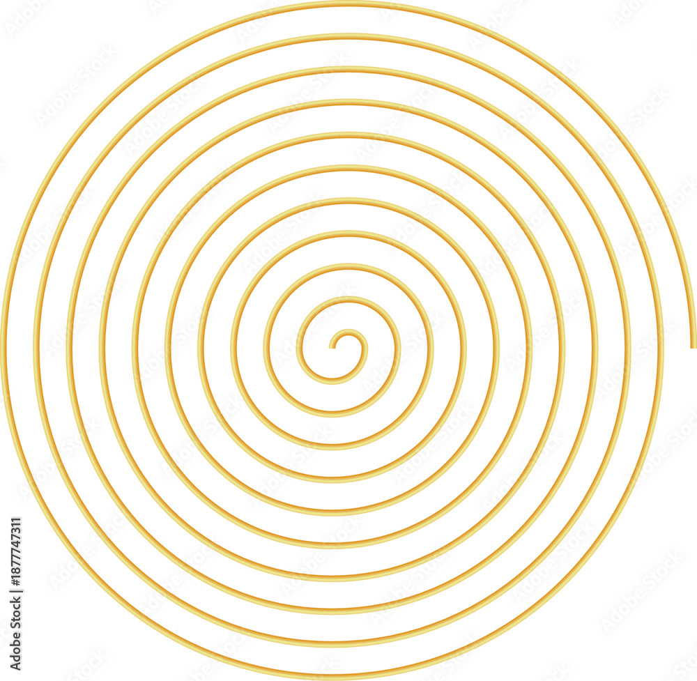 Obraz premium Aesthetic gold spiral. Outline thin gold spiral. Concentric circles. Golden geometric luxury shape. Metallic boho art deco element. Bohemian minimal liner style. Retro vintage art vector illustration.