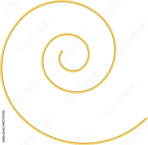 Aesthetic gold spiral. Outline thin gold spiral. Concentric circles. Golden geometric luxury shape. Metallic boho art deco element. Bohemian minimal liner style. Retro vintage art vector illustration.