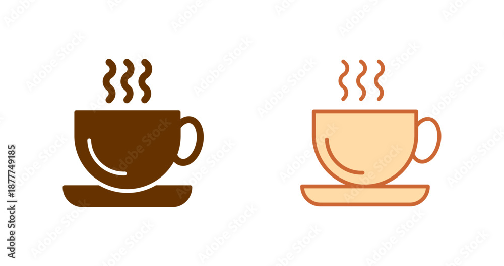Obraz premium Hot Coffee Icon Design