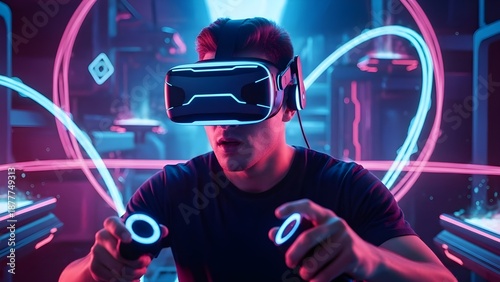 Virtual Reality Gaming Experience Concept