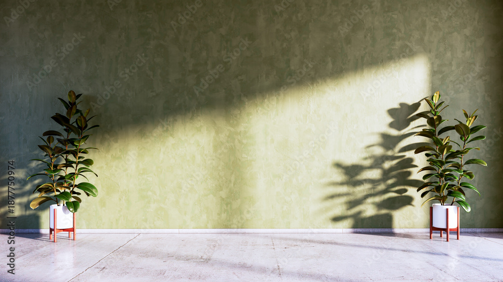 Naklejka premium Large luxury modern bright interiors Living room mockup illustration 3D rendering image