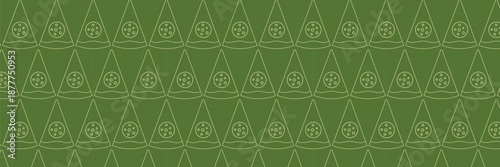 Pizza mosaic seamless pattern, flat line design, pizza ingredients and slices, abstract geometric design of Italian pizzeria