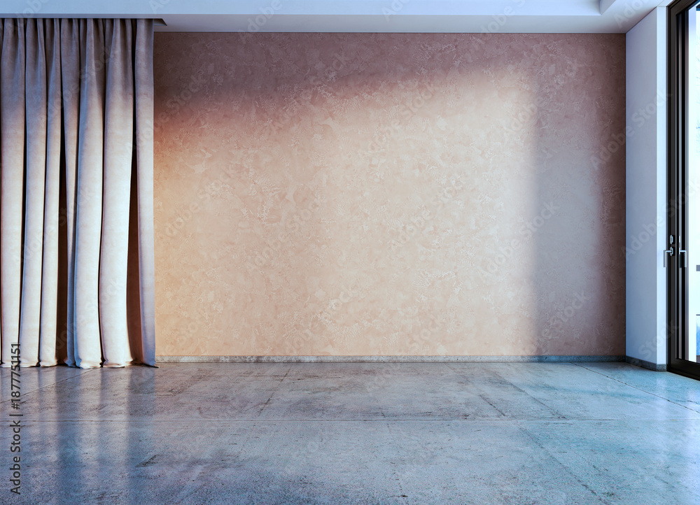 Fototapeta premium Large luxury modern bright interiors Living room mockup illustration 3D rendering image