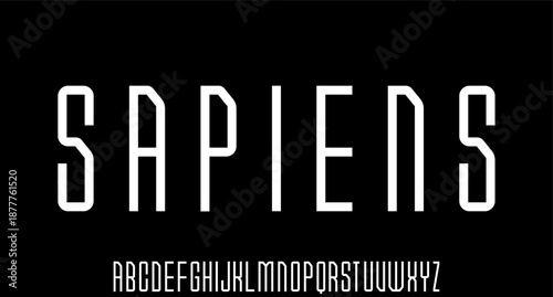 Photos sapiens modern, futuristic modern geometric font
