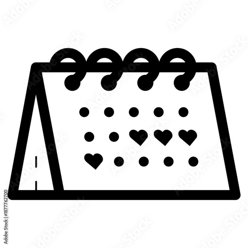 menstrual period calendar icon