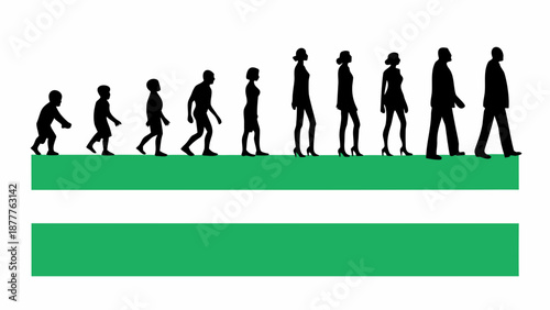 Evolution of humans from ape to modern business professional