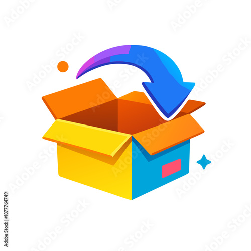 Unboxing Package and Delivery Illustration