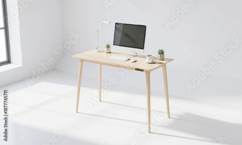 Minimalist home office setup