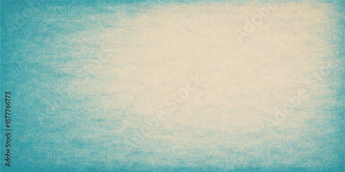 A vintage blue grunge abstract background features a textured watercolor paint design on aged paper with a light cyan sky color and a dirty retro wall pattern for a blank art canvas backdrop