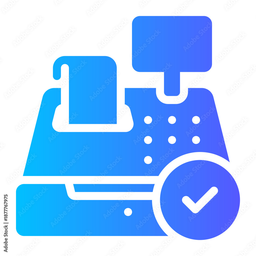 Fototapeta premium cashier gradient icon
