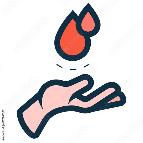 menstruation hand care icon