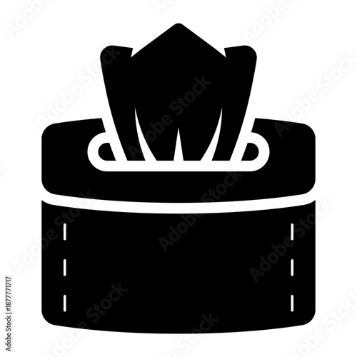 paper napkin tissue glyph icon