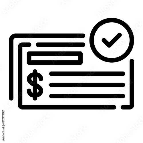 cheque line icon