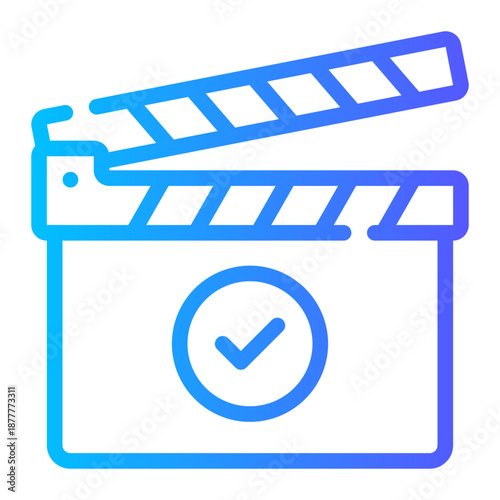 clapperboard gradient icon