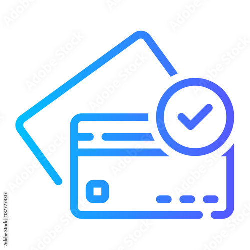 credit card gradient icon